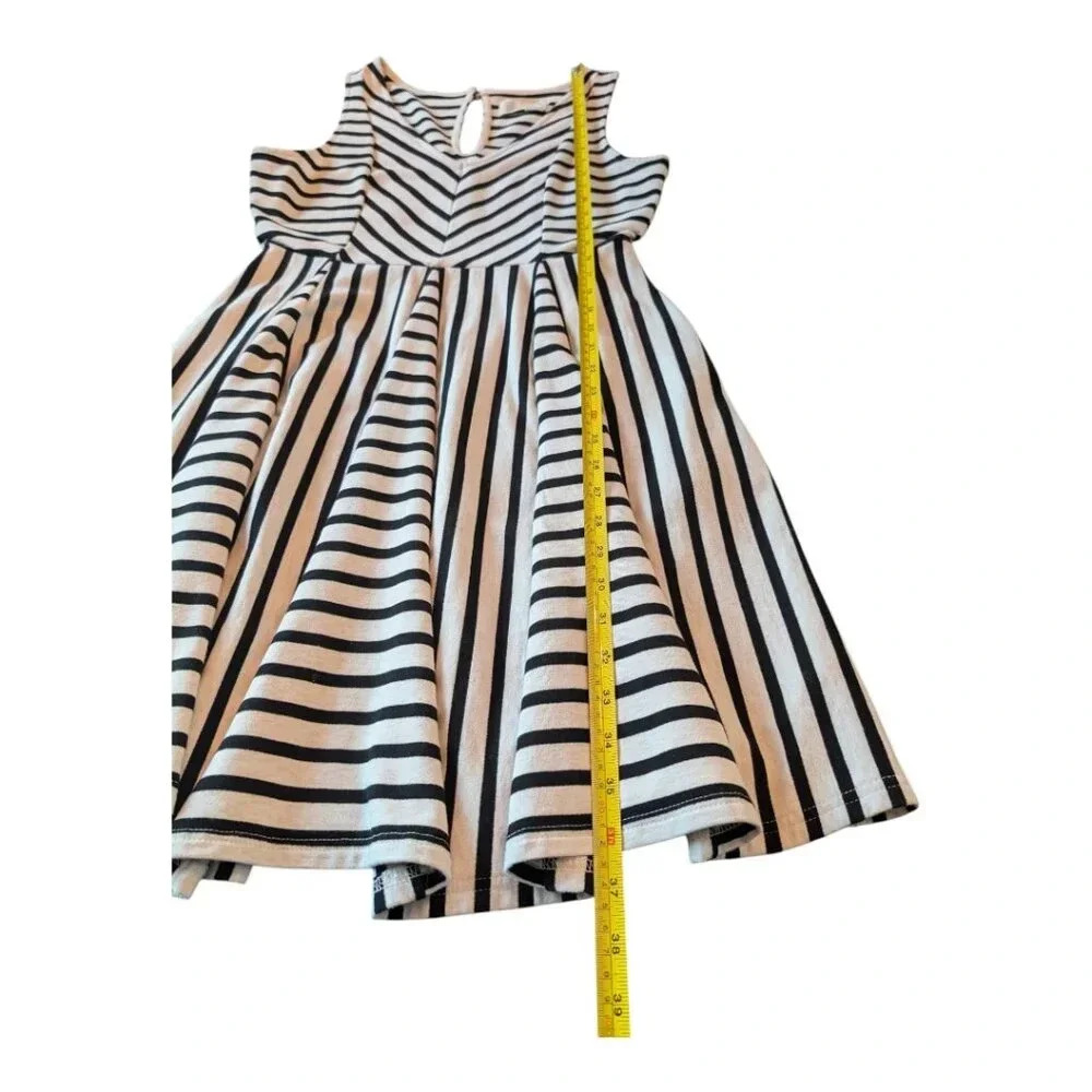 Anthropologie Saturday Sunday Striped Dress, Fit and Flare, Black & White, Sz L - Picture 8 of 11